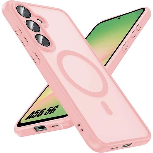 Coque Pour Samsung Galaxy A56 5g Avec Anneau Magnétique Et Protection Caméra - Rose - E.F.Connection