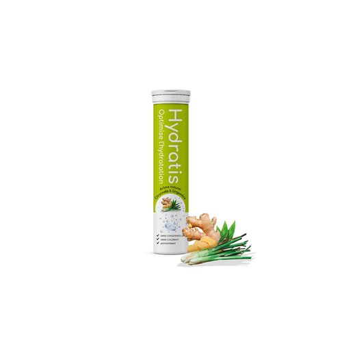 Tube Hydratis (20 Tabs)|Citronnelle Et Gingembre|Électrolytes Et Hydratation|Hydratis 
