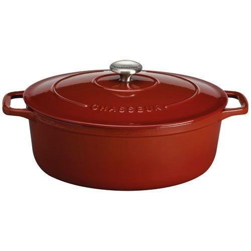 Chasseur - Cocotte Ovale En Fonte Émaillée 33cm Rouge Puc473381