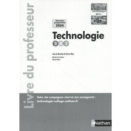 Technologie 5e-4e-3e - Livre Du Professeur