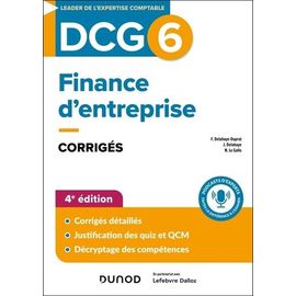 Finance D'entreprise Dcg 6 - Corrigés