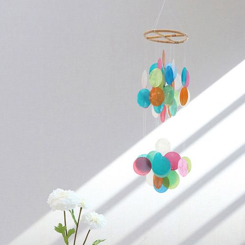 Carillons éoliens en forme de coquillage, style coréen, tendance, arc-en-ciel, fenêtres naturelles, pendentif, décor extérieur et intérieur. c.c.