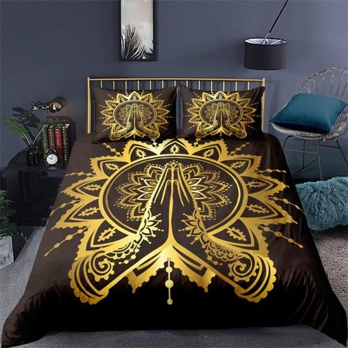 Parure De Lit Mandala Bleu Boho Mandala Floral Housse De Couette Chic Fleurs Exotiques Housse De Couette Boh¨¨Me D¨¦Corative Hippie Abstrait G¨¦Om¨¦Trique Housse De Couette Pour Enfant