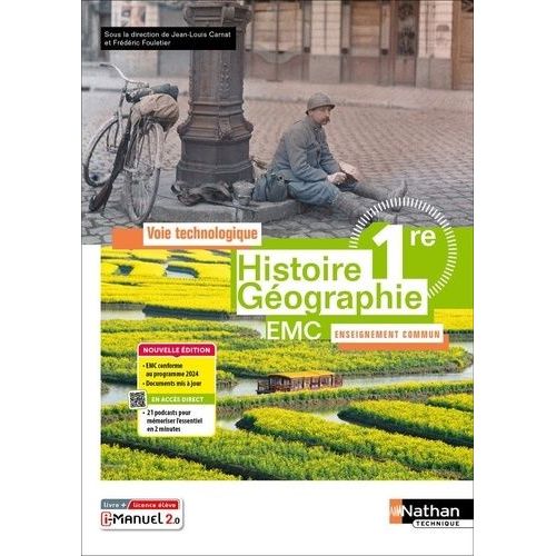 Histoire Géographie Emc 1re Voie Technologique - Enseignement Commun