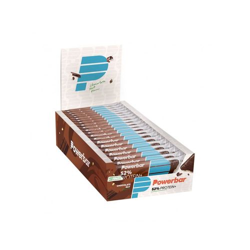 Boîte Protein Plus Bar 52% (20x50g)|Chocolat Noisette|Barres Protéinées|Powerbar