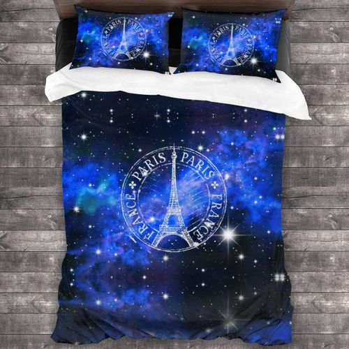 Paris-Tour Eiffel Pcs Literie Impression Housse De Couette Ensemble Doux (Sans Couette), Ensemble De Lit Cadeau Adulte Pour Enfants Adolescents