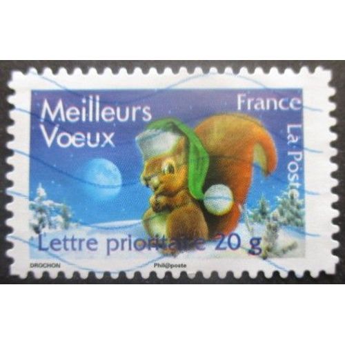 France Autoadhésif N°140 Meilleurs Voeux Oblitéré