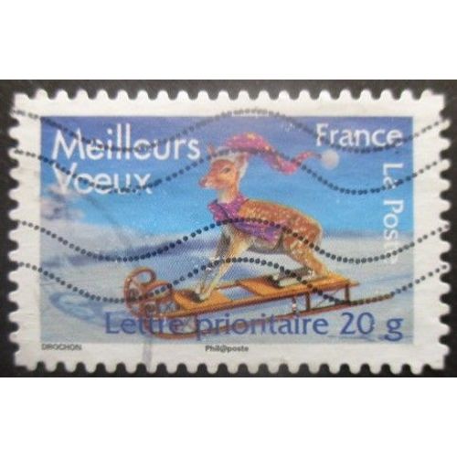 France Autoadhésif N°142 Meilleurs Voeux Oblitéré