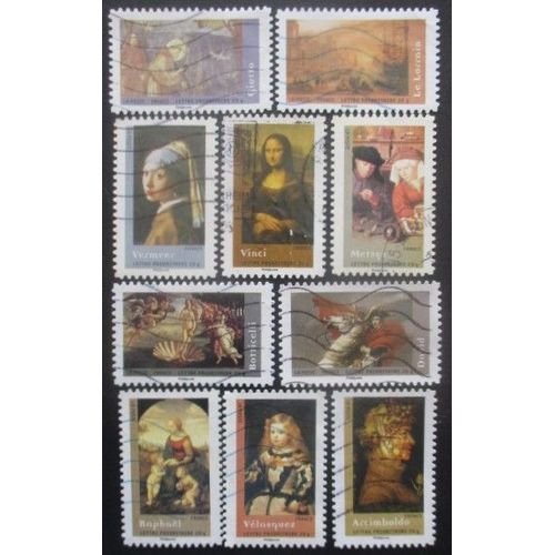 France Autoadhésif Série N°150 Au 159 Tableaux Oblitérés
