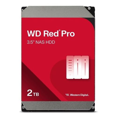 WD Red Pro WD2002FFSX - Disque dur - 2 To - interne - 3.5" - SATA 6Gb/s - 7200 tours/min - mémoire tampon : 64 Mo