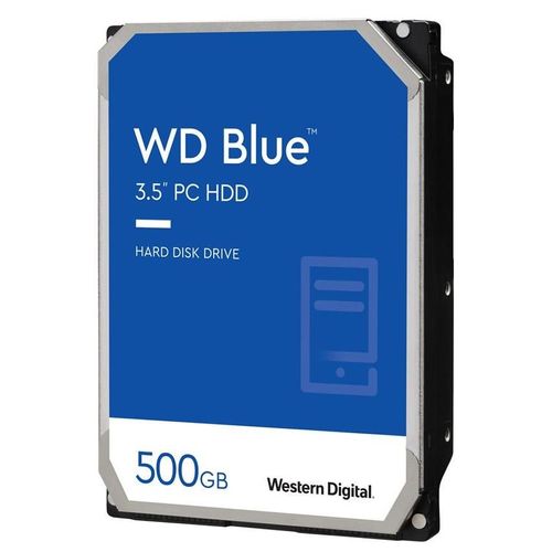 WD Blue - Disque dur - 500 Go - interne - 3.5" - SATA 6Gb/s - 5400 tours/min - mémoire tampon : 64 Mo