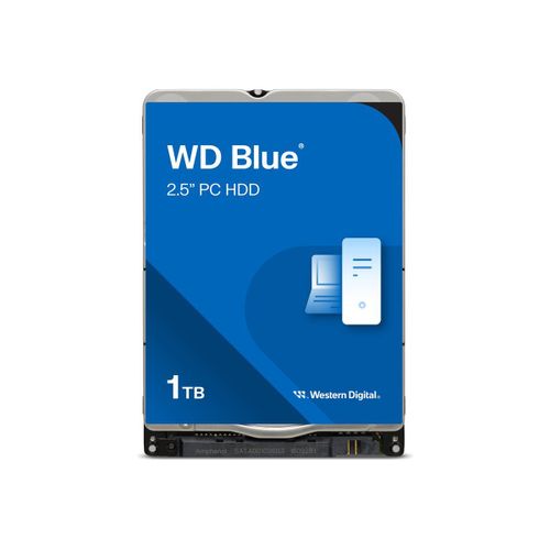 WD Blue WD10SPZX - Disque dur - 1 To - interne - 2.5" - SATA 6Gb/s - 5400 tours/min - mémoire tampon : 128 Mo