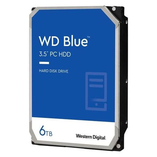WD Blue WD60EZAZ - Disque dur - 6 To - interne - 3.5" - SATA 6Gb/s - 5400 tours/min - mémoire tampon : 256 Mo