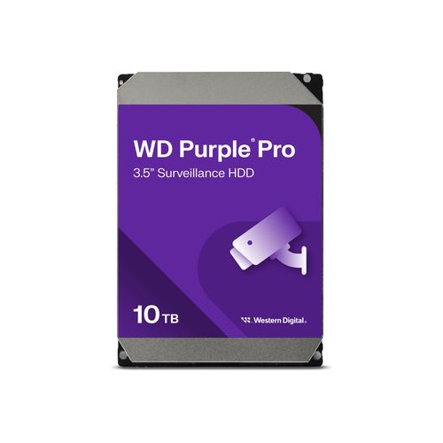 WD Purple Pro WD101PURP - Disque dur - 10 To - interne - 3.5" - SATA 6Gb/s - 7200 tours/min - mémoire tampon : 256 Mo