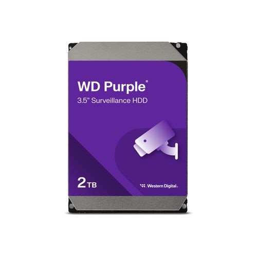 WD Purple Surveillance WD23PURZ - Disque dur - 2 To - interne - 3.5" - SATA 6Gb/s - mémoire tampon : 64 Mo