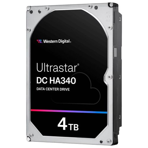 WD Ultrastar DC HA340 WUS721204BLE6L4 - Disque dur - Centre de données - 4 To - interne - 3.5" - SATA 6Gb/s - 7200 tours/min - mémoire tampon : 256 Mo