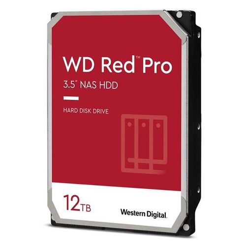WD Red Pro WD122KFBX - Disque dur - Enterprise - 12 To - interne - 3.5" - SATA 6Gb/s - 7200 tours/min - mémoire tampon : 512 Mo