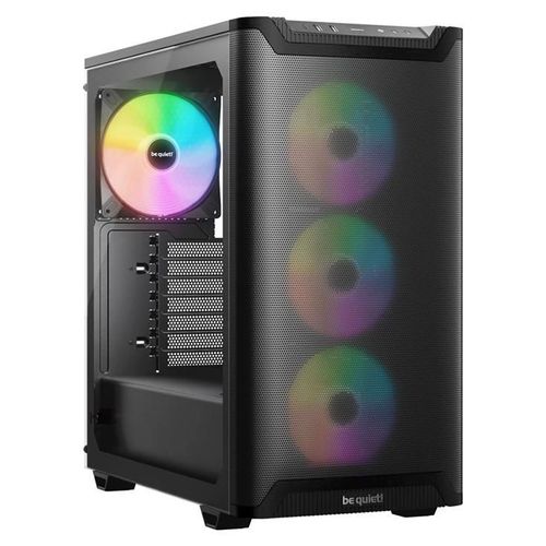 be quiet! Pure Base 501 LX - Midi-tour - ATX - panneau latéral fenêtré (verre trempé) - pas d'alimentation (ATX / PS/2) - noir - USB/Audio