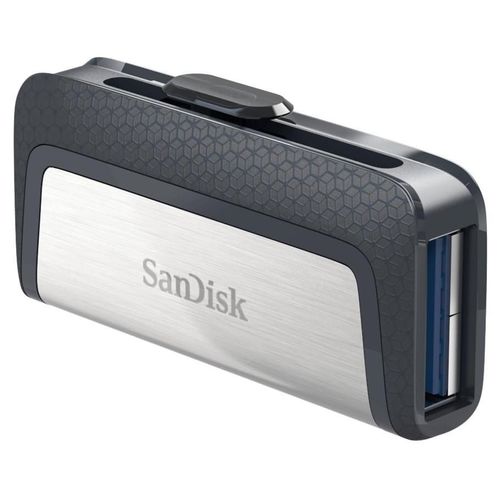 Clé USB 3.1 Type C SanDisk Ultra Dual 32Go Argent - Double connecteur USB Type-C et Type-A