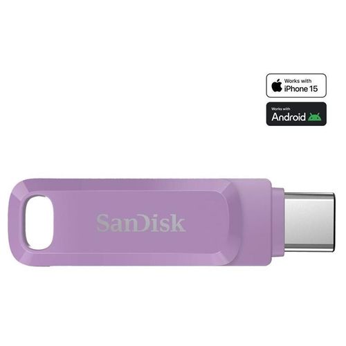 SanDisk Ultra Dual Drive Go - Clé USB - 512 Go - USB 3.2 Gen 1 / USB-C - mauve