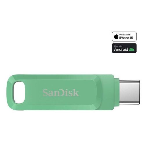 SanDisk Ultra Dual Drive Go - Clé USB - 512 Go - USB 3.2 Gen 1 / USB-C - vert absinthe