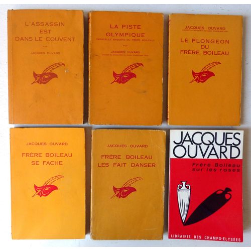 Lot De 9 Romans Policiers De La Série Frère Boileau Par Jacques Ouvard (Librairie Des Champs-Elysées 1959-1981) -Collection Le Masque N°641-686-852-892-944-1040-1300-1660 + Frère Boileau Sur Les Roses