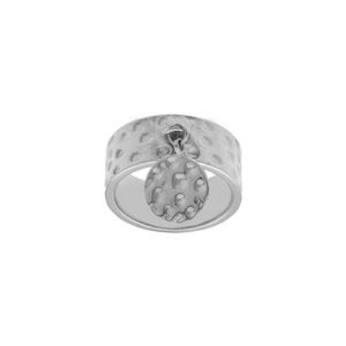 Bague Acier Pampille Martelée