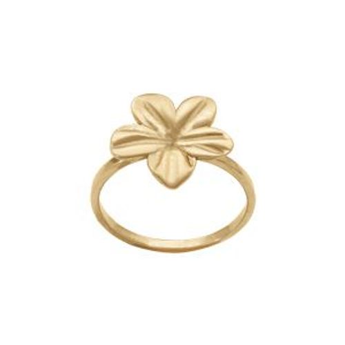 Bague Acier Doré Fleur