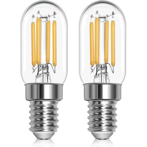 Ampoule Refrigerateur Led E14 2w 230v, T22 Ampoule Frigo Led E14 Blanc Chaud 2700k, Équivalent Lampe Halogène 25w-30w, Petit E14 Pour Frigo, Lampe De Sel, Veilleuse Enfants, Lot De 2