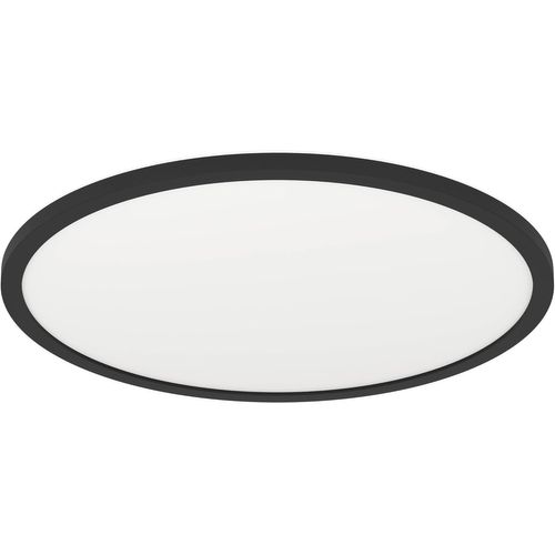 Hamiltion-Connect.Z Plafonnier Led Connecté Rovito-Z, Ø 42 Cm, Lampe De Plafond Contrôlable Par Appli Et Commande Vocale Alexa, Blanc Chaud-Froid, Rétro-Éclairage Rgb, Dimmable, Noir