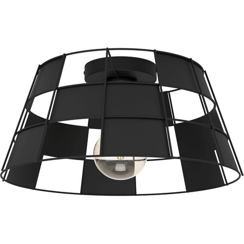 Hamiltion-Plafonnier Pontefract, Lampe De Plafond Géométrique, Luminaire En Saillie, Éclairage Pour Salon Et Couloir, Métal Noir, Douille E27, 42 Cm