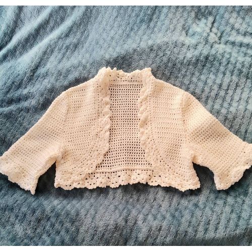 Boléro Blanc Au Crochet