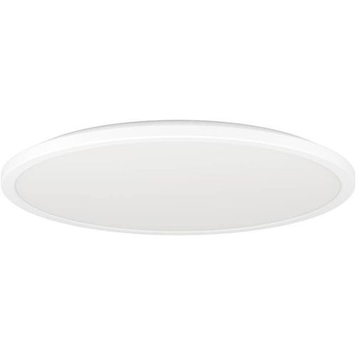 Hamiltion-Plafonnier Led En Saillie Rovito, Lampe De Plafond Ronde, Éclairage Pour Salle De Bains En Plastique Blanc, Blanc Chaud-Blanc Froid, Ip44, Ø 50 Cm