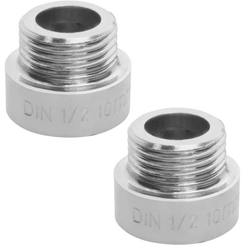 Hamiltion-2 Pièces Bras D'Extension De Pomme De Douche En Acier Inoxydable 201 G1/2 Filetage Mâle À Femelle Raccord De Tuyau De 20 Mm De Longueur Rallonge De Pomme De Douche(Argent)