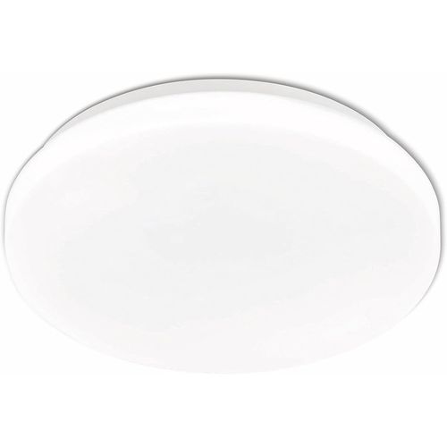 Hamiltion-Plafonnier Pogliola, Ø 26 Cm, 1 Lampe Murale À Flamme, Plafonnier Led En Acier Et En Plastique Blanc, Lampe De Salon, Lampe De Cuisine, Lampe De Bureau, Lampe De Couloir Plafond