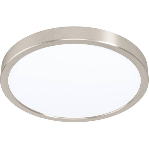 Hamiltion-Connect.Z Plafonnier Led Connecté Fueva-Z, Ø 28,5 Cm, Lampe De Plafond Zigbee Pour Salle De Bains, Contrôlable Par Appli Et Commande Vocale, Blanc Chaud-Froid, Dimmable, Nickel-Mat, Ip44