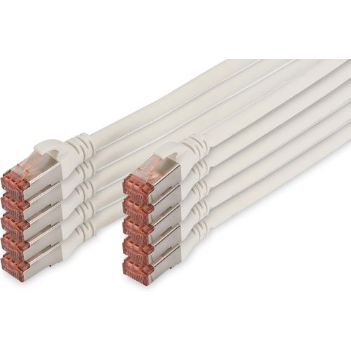 Hamiltion-Câble Lan Cat 6-0,25M-10 Pièces-Rj45 Câble Réseau-S/Ftp Blindé-Compatible Cat 6A & Cat 7-Blanc