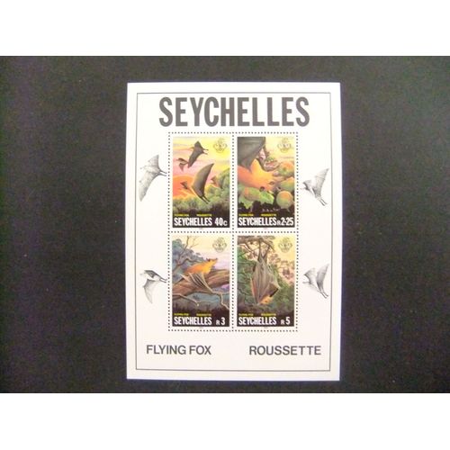 51 Seychelles 1981 / Faune Chauves-Souris / Yvert Bloc 17 Mnh