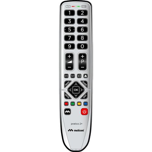 Hamiltion-Télécommande Universelle Pratico 2+ Pour 1 Tv Et 1 Décodeur Tnt Ou Sat-100% Fonctions D'Origine-Corps En Gomme
