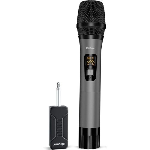 Hamiltion-Micro Sans Fil Professionnel 50M, Uhf Micro Karaoke Gris