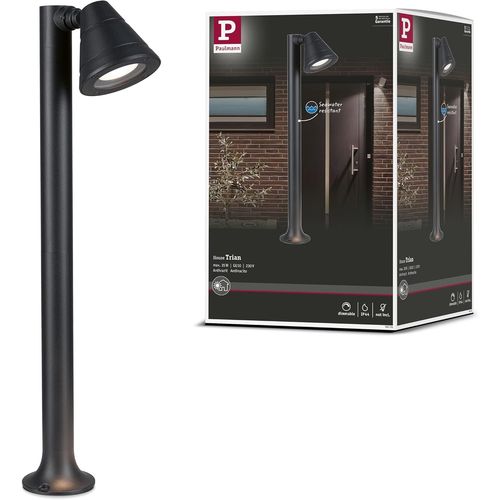 Hamiltion-94735 Luminaire D'extérieur Borne Lumineuse Trian Résistant À L'eau De Mer Ip44 Rond 600mm Max. 35v 230v Anthracite Alu Sans Ampoule Gu10, Aluminium