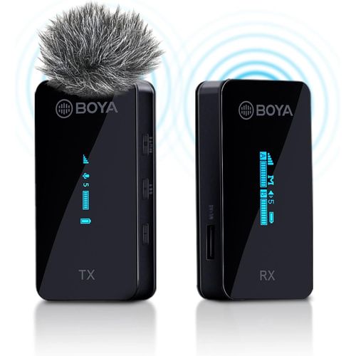 Hamiltion-Système De Microphone Lavalier Sans Fil, By-Xm6 S1 2,4 Ghz Double Micro Lavalier Microphone Pour Iphone/Android, Microphone Pour Appareil Photo Dslr Enregistrement De En Temps Réel Émetteur