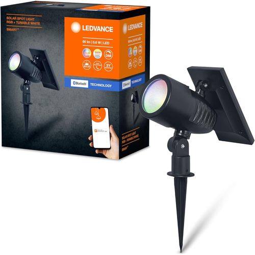 Hamiltion-Spot Solaire Extérieur Bluetooth Smart+, Avec Blanc Réglable (3000k-6500k) + Lumière De Couleur, Utilisable Sans Alimentation, Jusqu'à Huit Heures D'autonomie, Protection Ip44, Noir