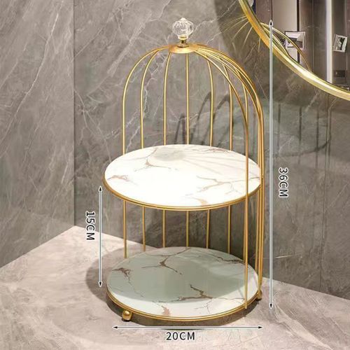 Étagère De Rangement Cosmétique De Bureau De Luxe, Support De Maquillage Créatif En Fer Forgé, Hoskin Care Evalufissurainer, Articles De Toilette T1