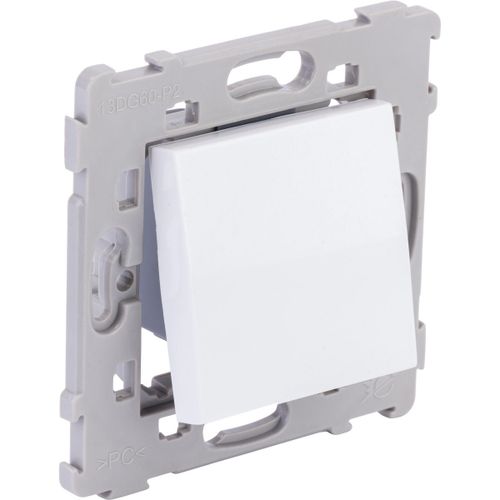 Bouton poussoir encastré Kalya - Blanc - Zenitech