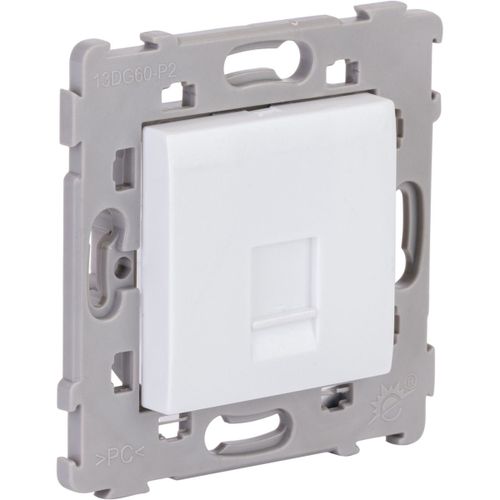 Prise RJ45 encastrée Kalya - Blanc - Zenitech