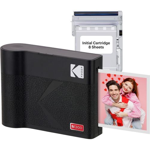 Hamiltion-Mini 3 Era Cadeau Noel 4Pass Imprimante Photo Portable (7,6X7,6Cm) (Noir, Imprimante Photo Portable + 8 Feuilles)