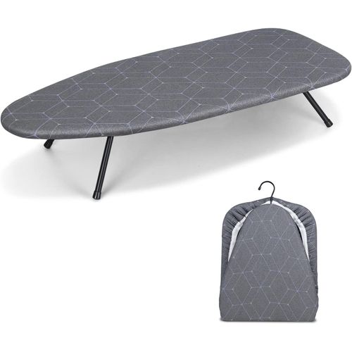 Hamiltion-Petite Table À Repasser Pliable Avec Housse Résistante À La Chaleur, Gain De Place, 31 X 76 Cm, Gris
