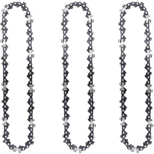 Hamiltion-Lot De 3 Mini Chaînes De Tronçonneuse De 10,2 Cm, Accessoires De Tronçonneuse, 28 Maillons D'Entraînement, Lames De Rechange En Acier Pour Tronçonneuses À Main Sans Fil, Idéales Pour Taille