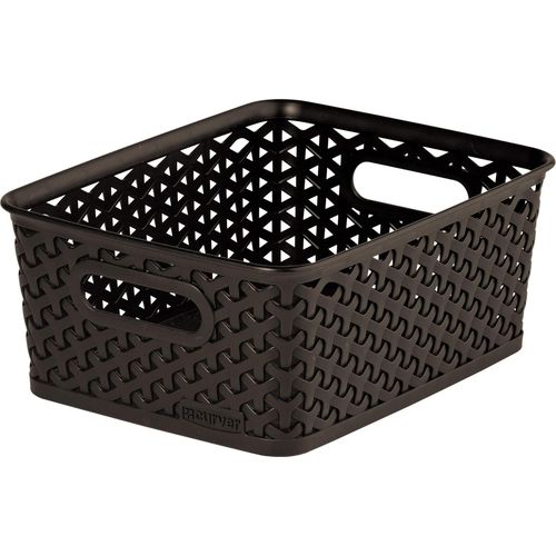Hamiltion-Panier De Rangement My Style 4L-Aspect Rotin Texturé-Pour Chambre, Salon, Salle De Bain, Buanderie-25,5X19,6X10,2 Cm-Chocolat-70% Recyclé